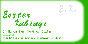 eszter kubinyi business card